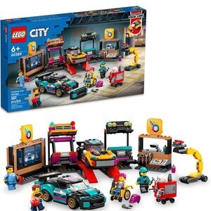 LEGO City Car Workshop Building Set - Blue, Black, and Red